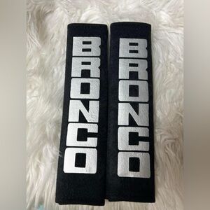 Bronco seatbelt covers silver